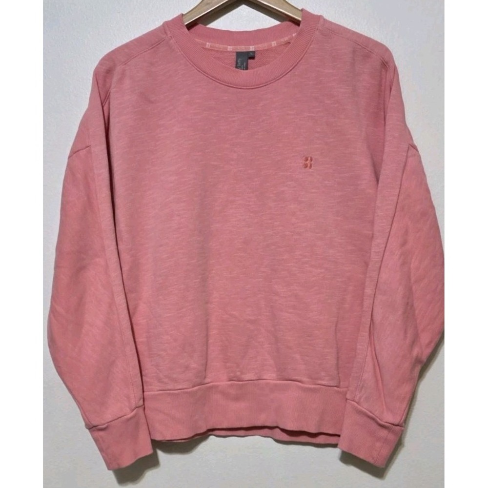Sweaty Betty Essentials Oversized Pullover Sweatshirt L Pink Yoga Active Woman